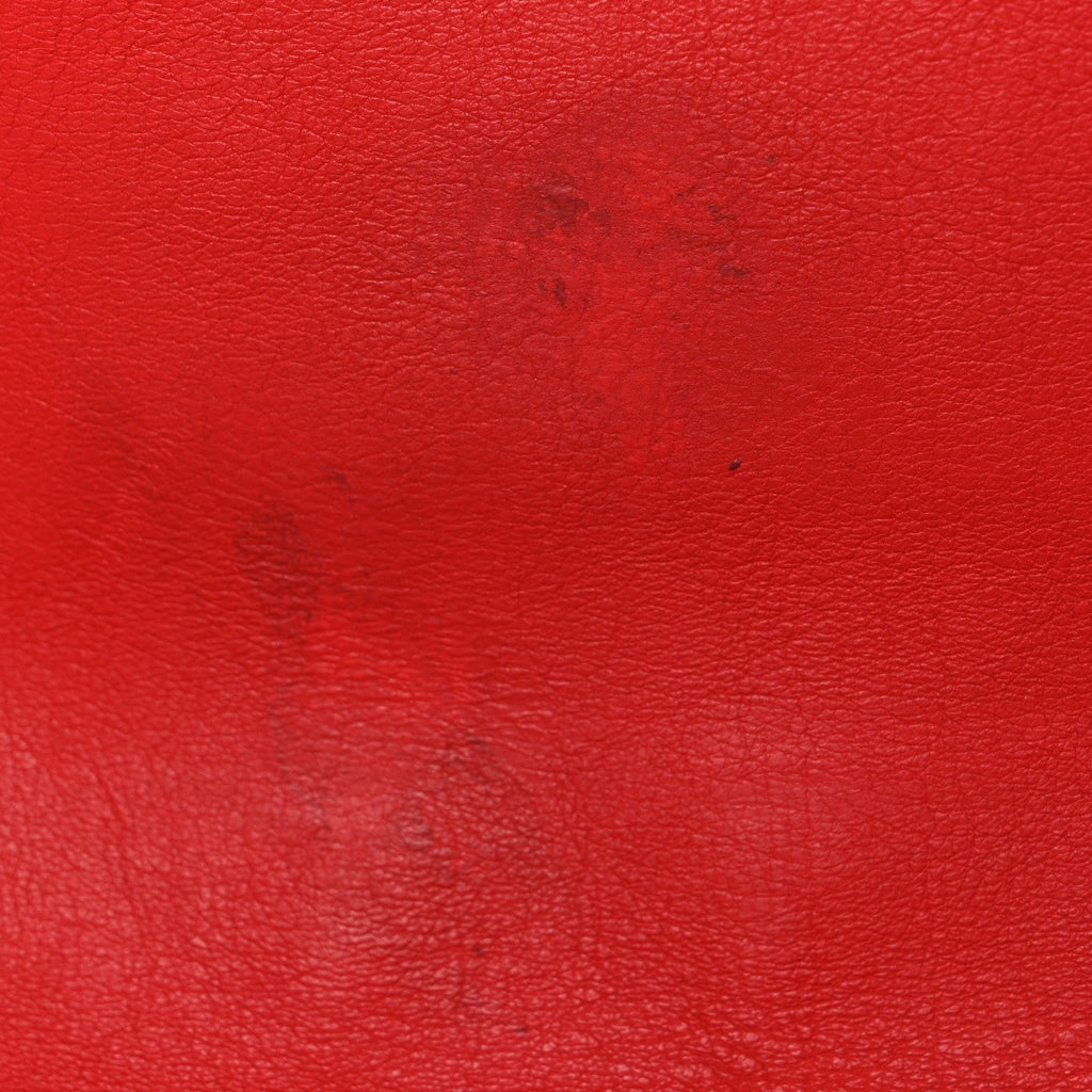 Calfskin Double Stitch Small Boy Flap Red