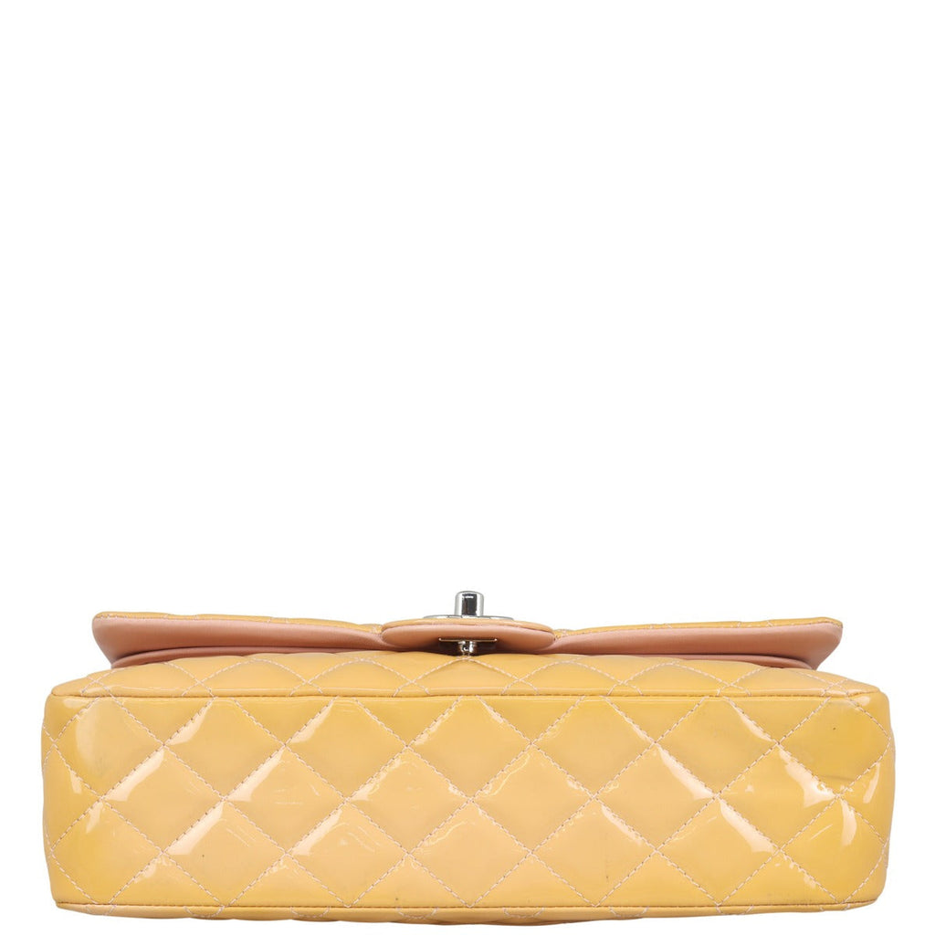 Chanel Classic Double Flap Medium Patent | Pale Orange