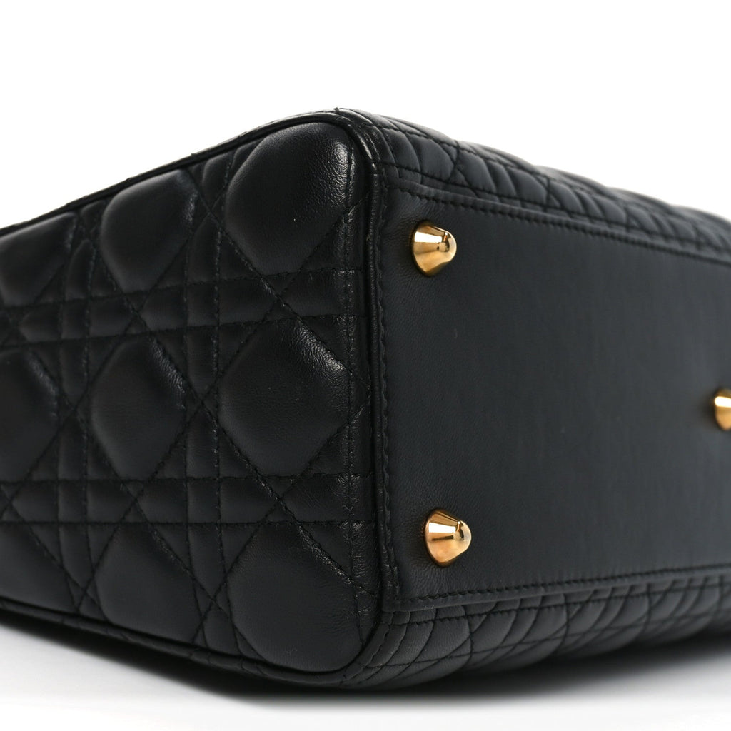 Lambskin Cannage Large Lady Dior Black