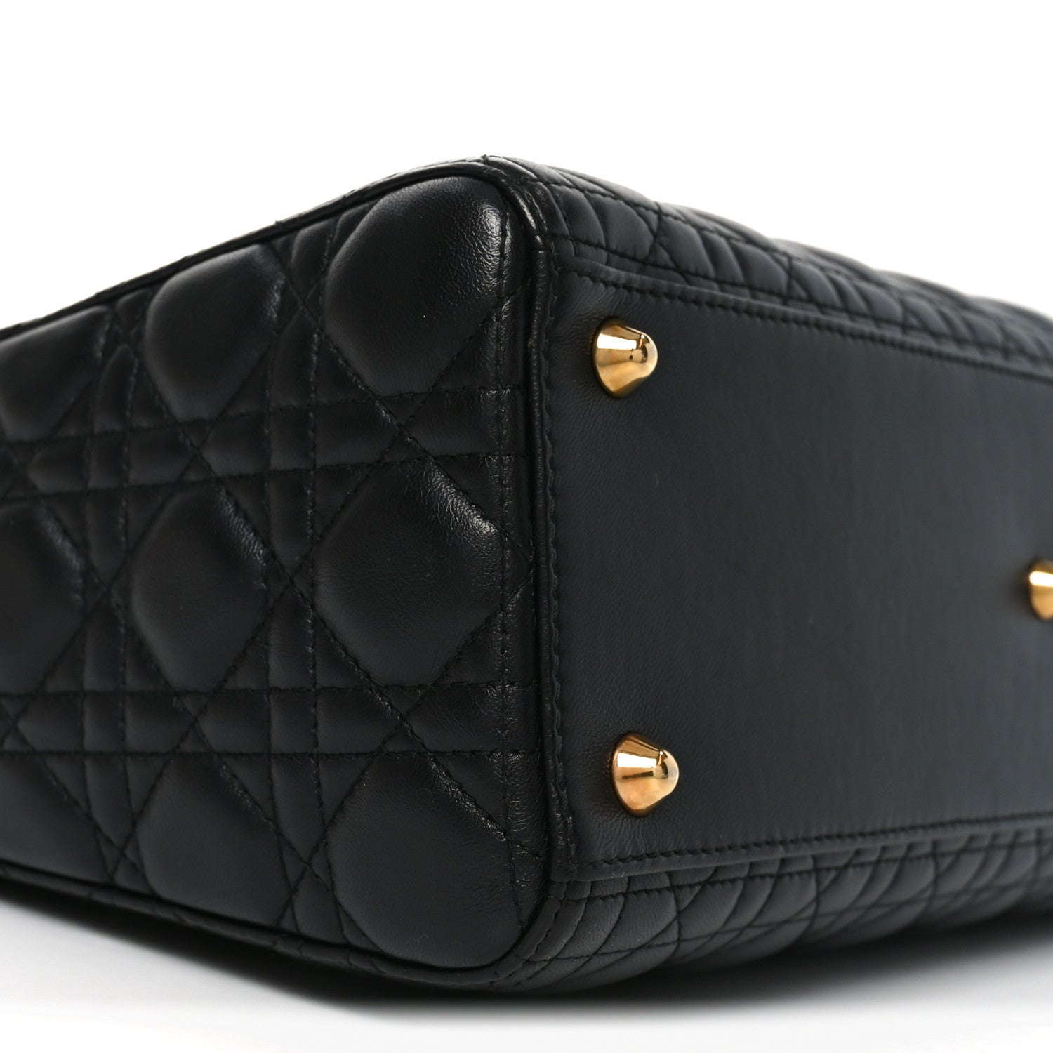 Lambskin Cannage Large Lady Dior Black