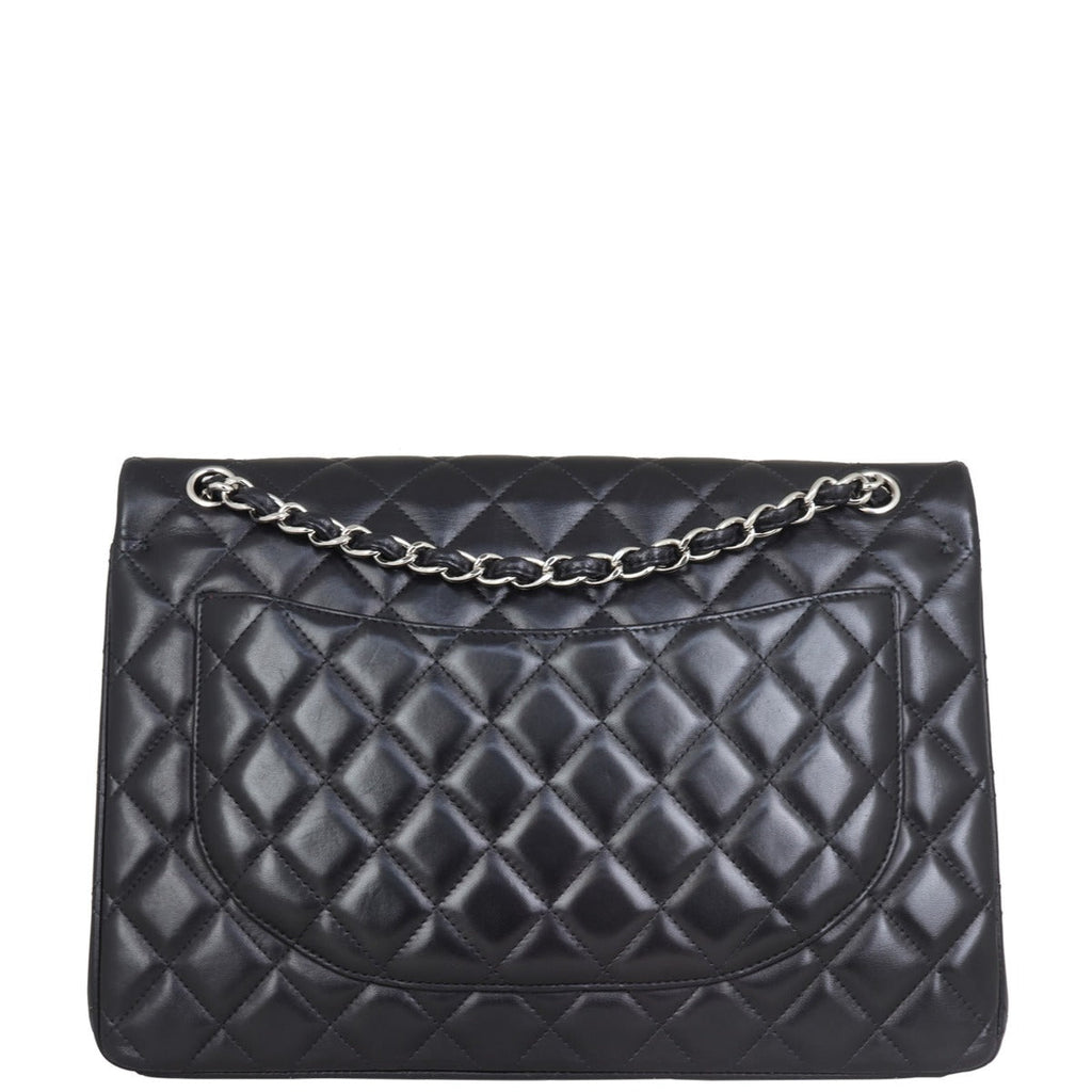 Chanel Classic Double Flap Maxi | Black Lambskin