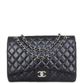 Chanel Classic Double Flap Maxi | Black Lambskin
