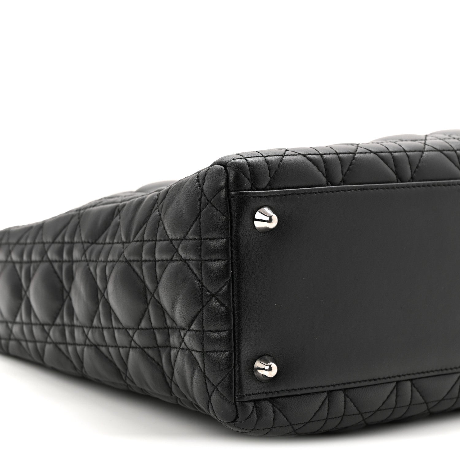 Lambskin Cannage Large Lady Dior Black