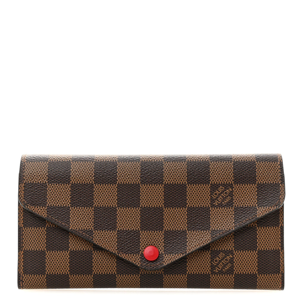 Damier Ebene Josephine Wallet Red