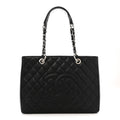 Caviar Quilted Grand Shopping Tote GST Black