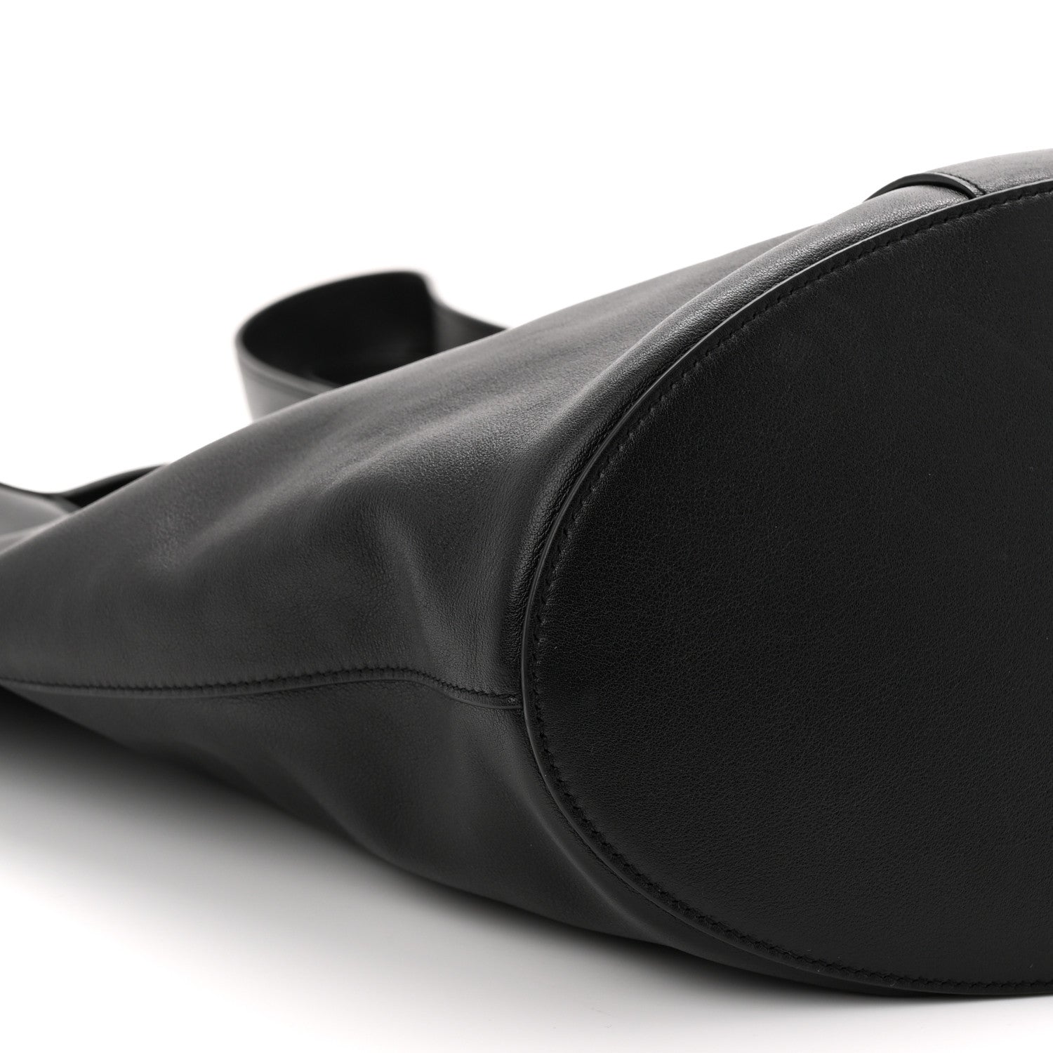 Santorini Lux Calfskin Y Drawstring Tote Black