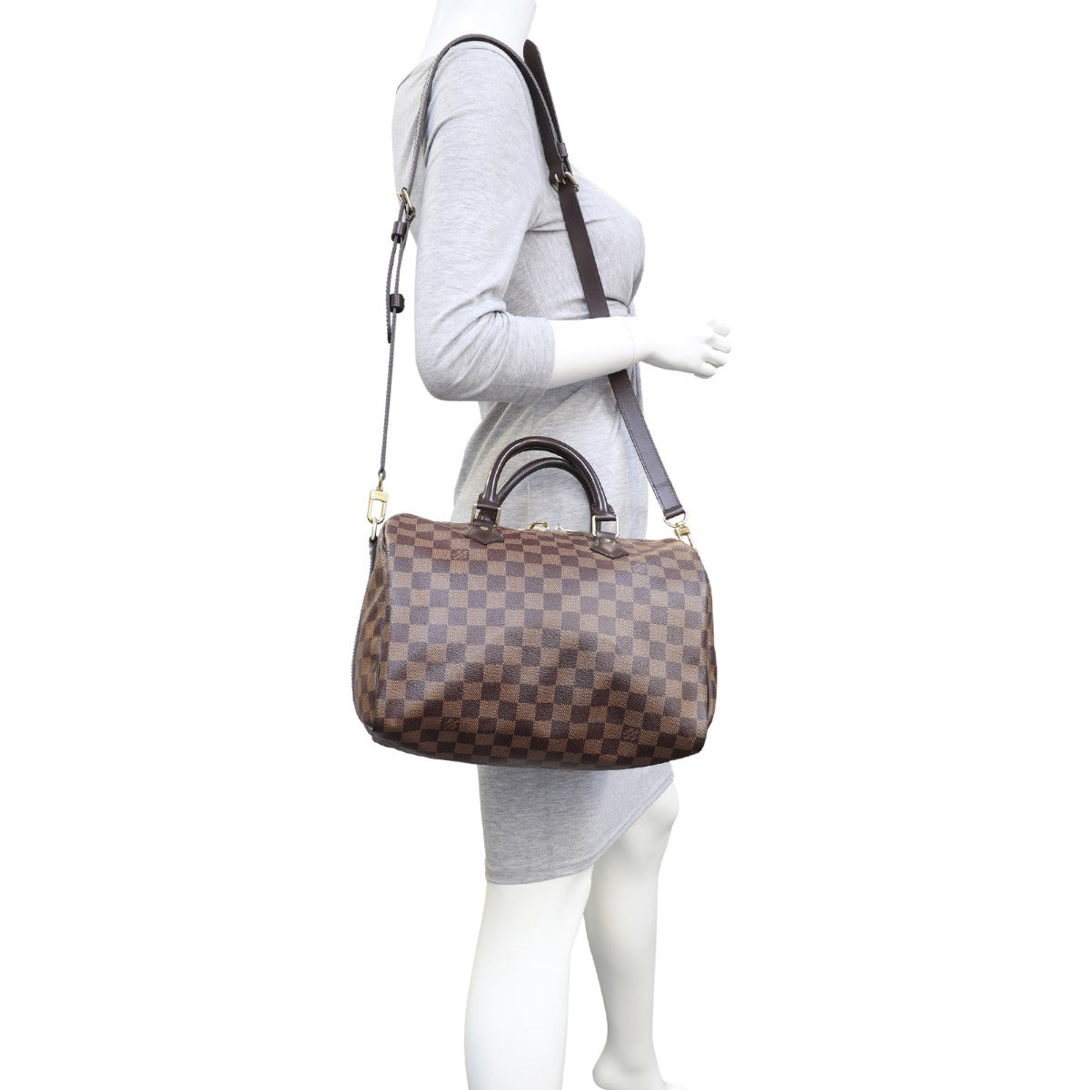 Louis Vuitton Speedy 30 Bandouliere Damier Ebene