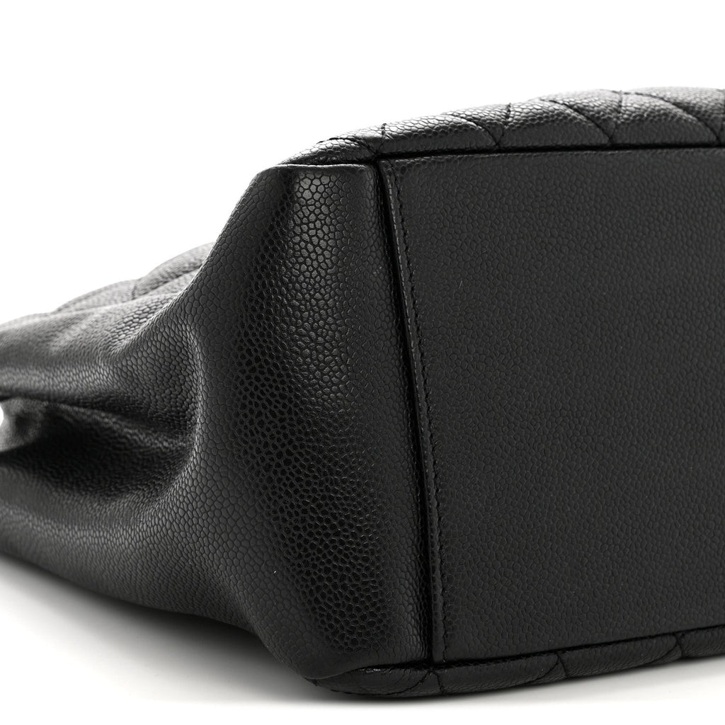 Caviar Quilted Grand Shopping Tote GST Black