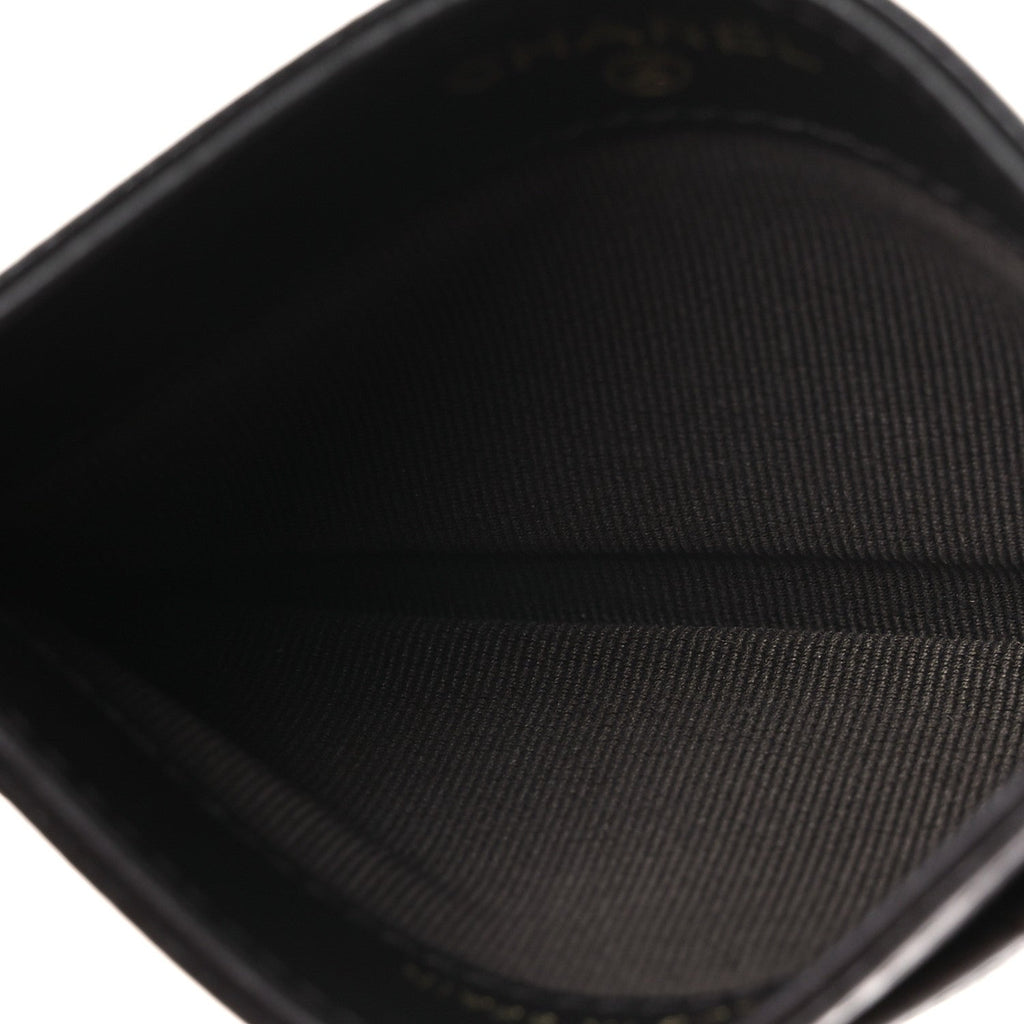 Caviar Quilted  Holder Dark Brown