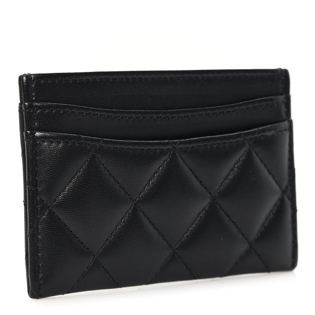 Pearly Lambskin Quilted  Holder So Black