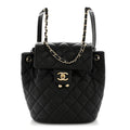 Caviar Quilted Mini Urban Spirit Backpack Black