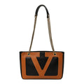 Nappa Small Viva Superstar Shopping Tote Black Brown
