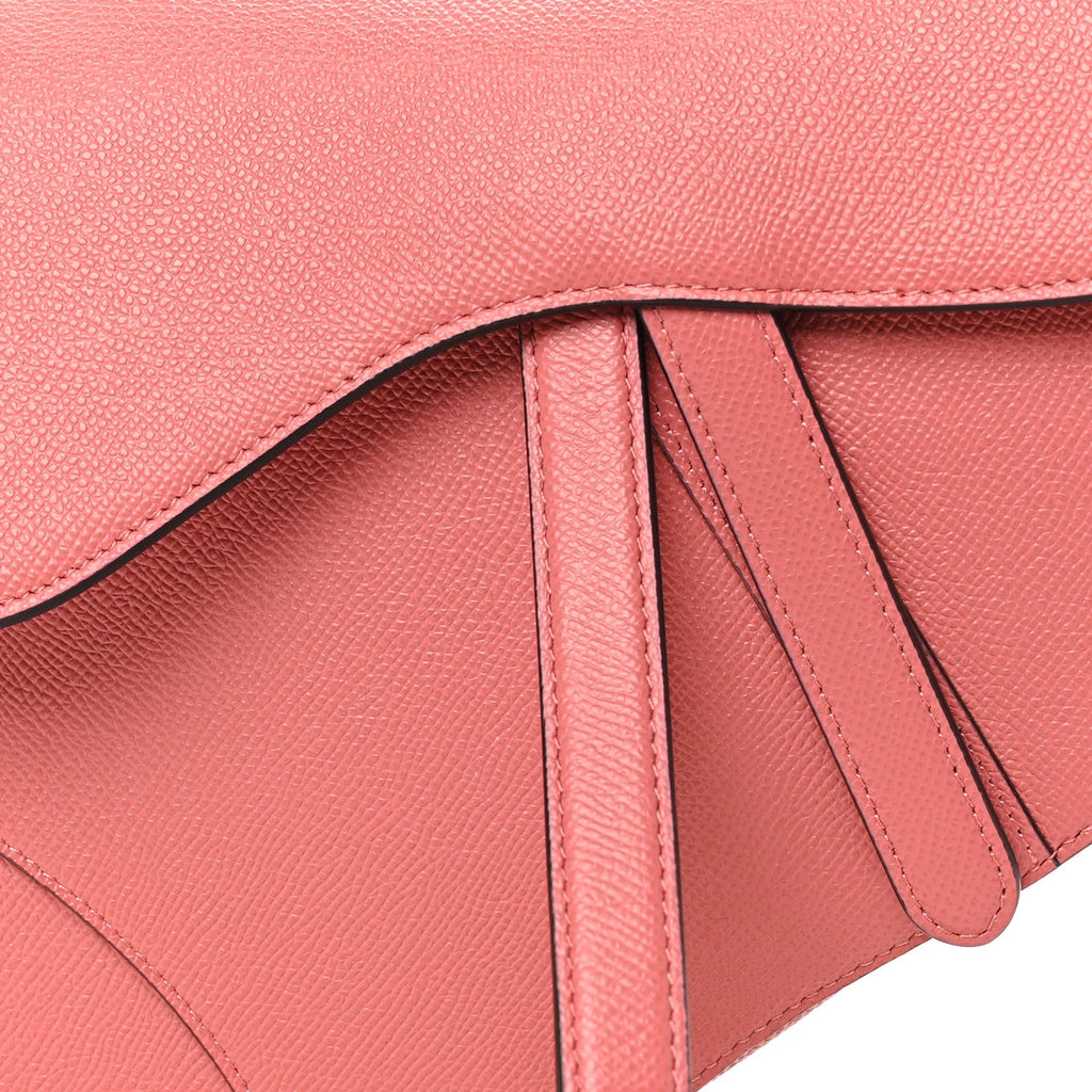 Grained Calfskin Saddle Bag Pink