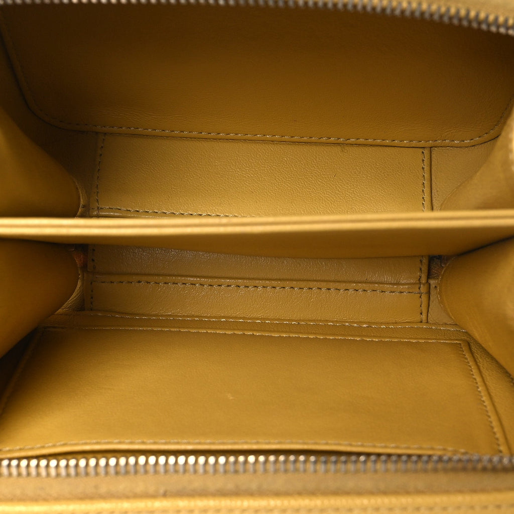 Caviar Quilted Small CC Filigree Vanity Case Yellow