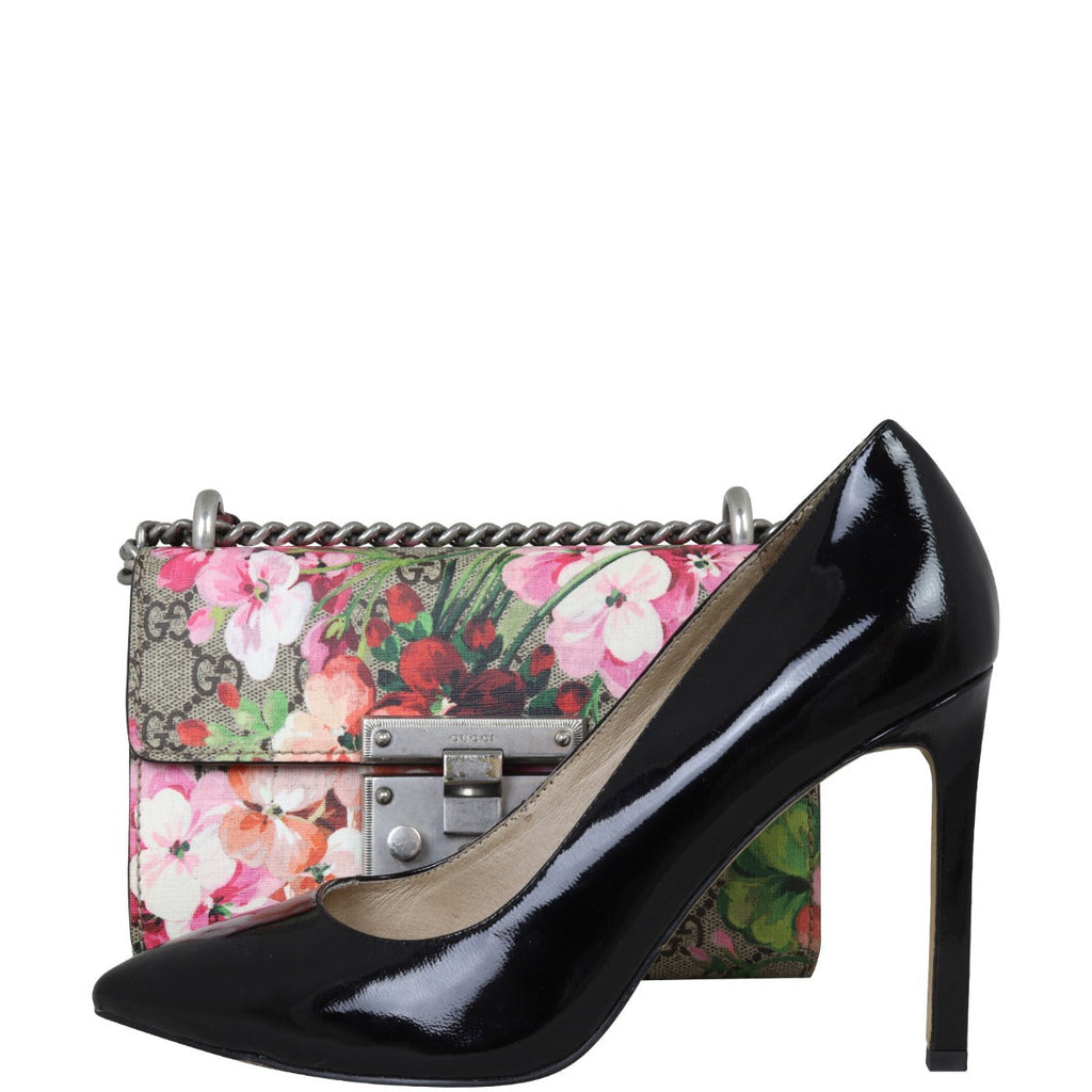 Gucci GG Supreme Blooms Padlock Small Shoulder Bag