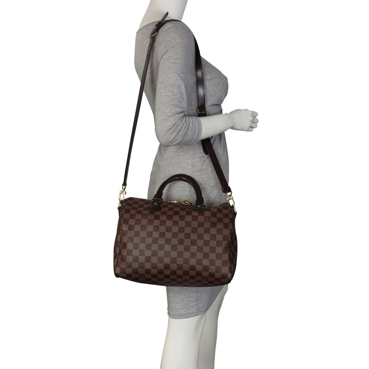 Louis Vuitton Speedy 30 Bandouliere Damier Ebene