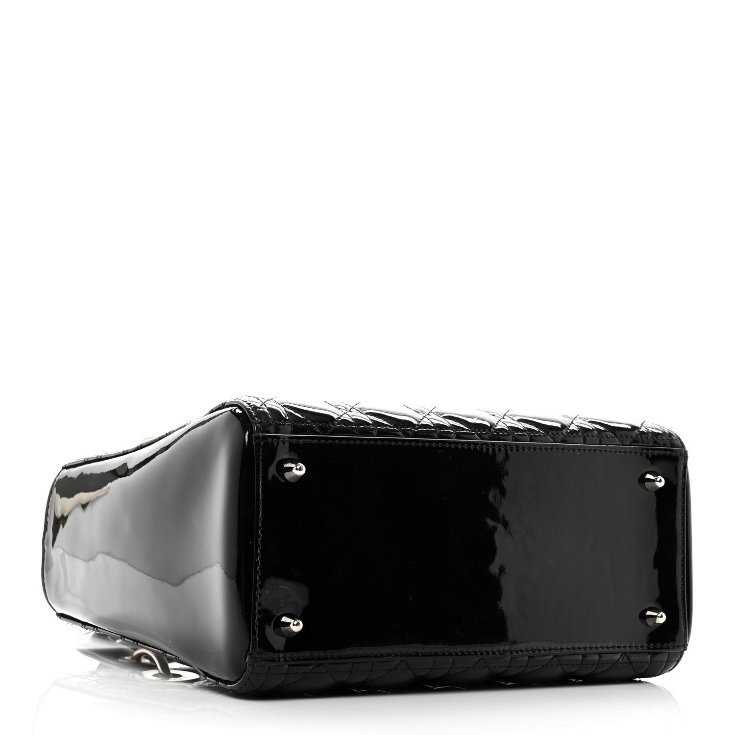 Patent Cannage Medium Lady Dior Black