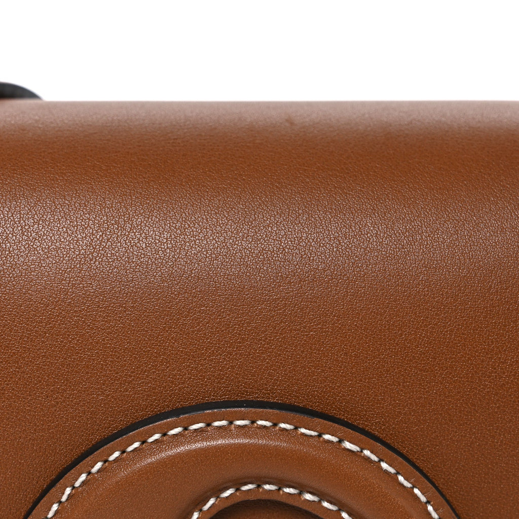 Roxy Calfskin Medium Blondie Top Handle Bag Brown