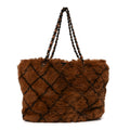 Lapin Fur Quilt Pattern Tote Brown