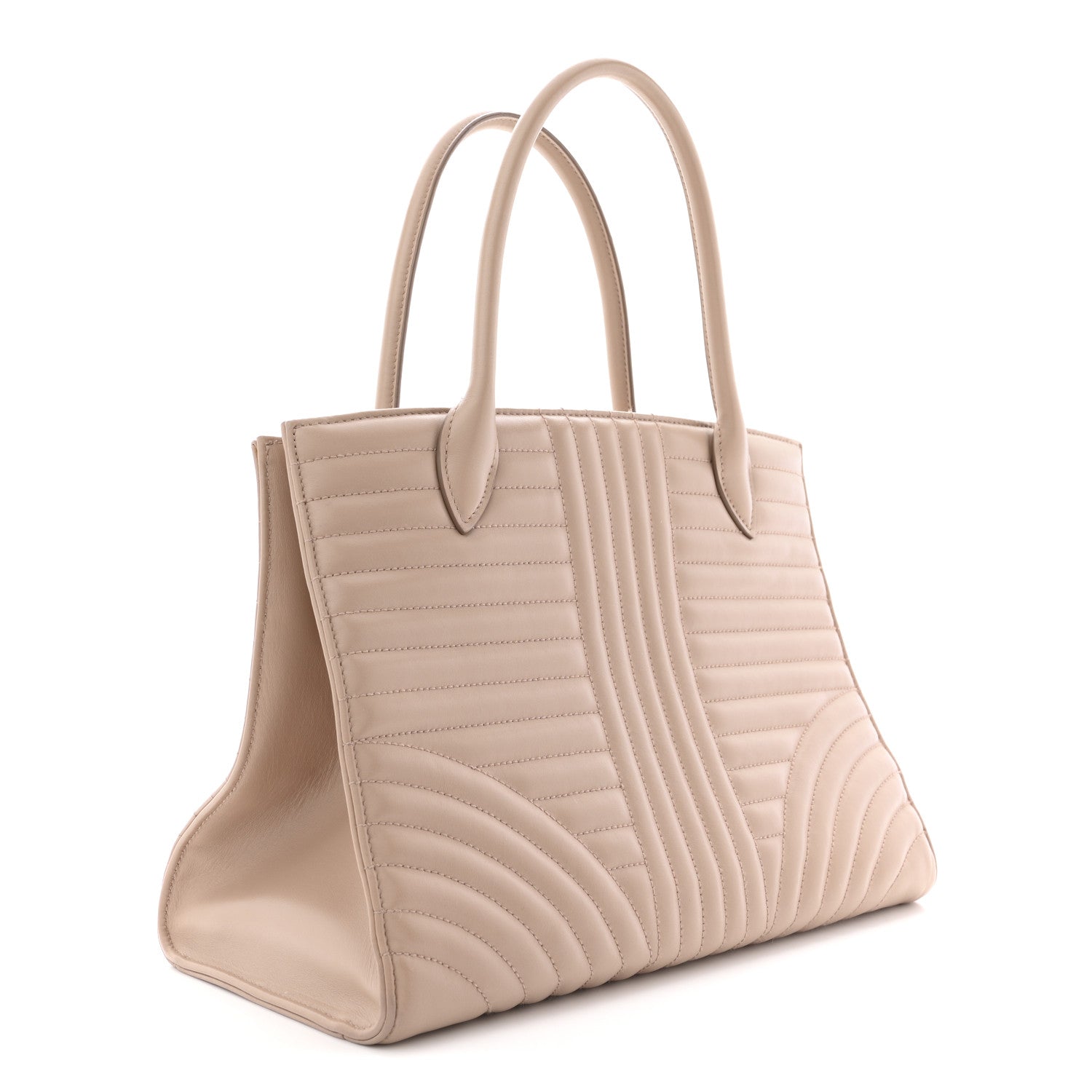 Soft Calfskin Impunture Diagramme Tote Cipria