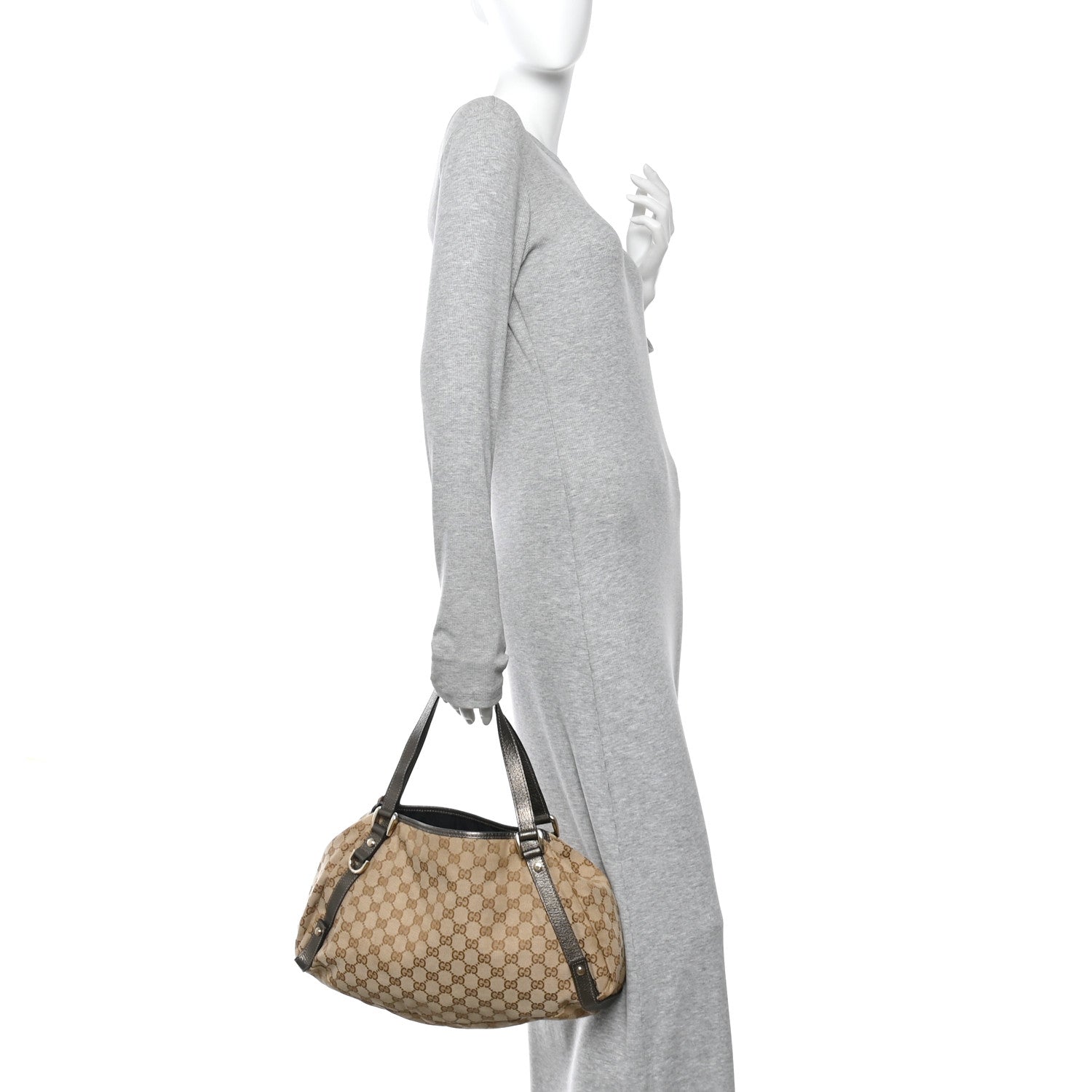 Monogram Medium Abbey Shoulder Bag Pewter