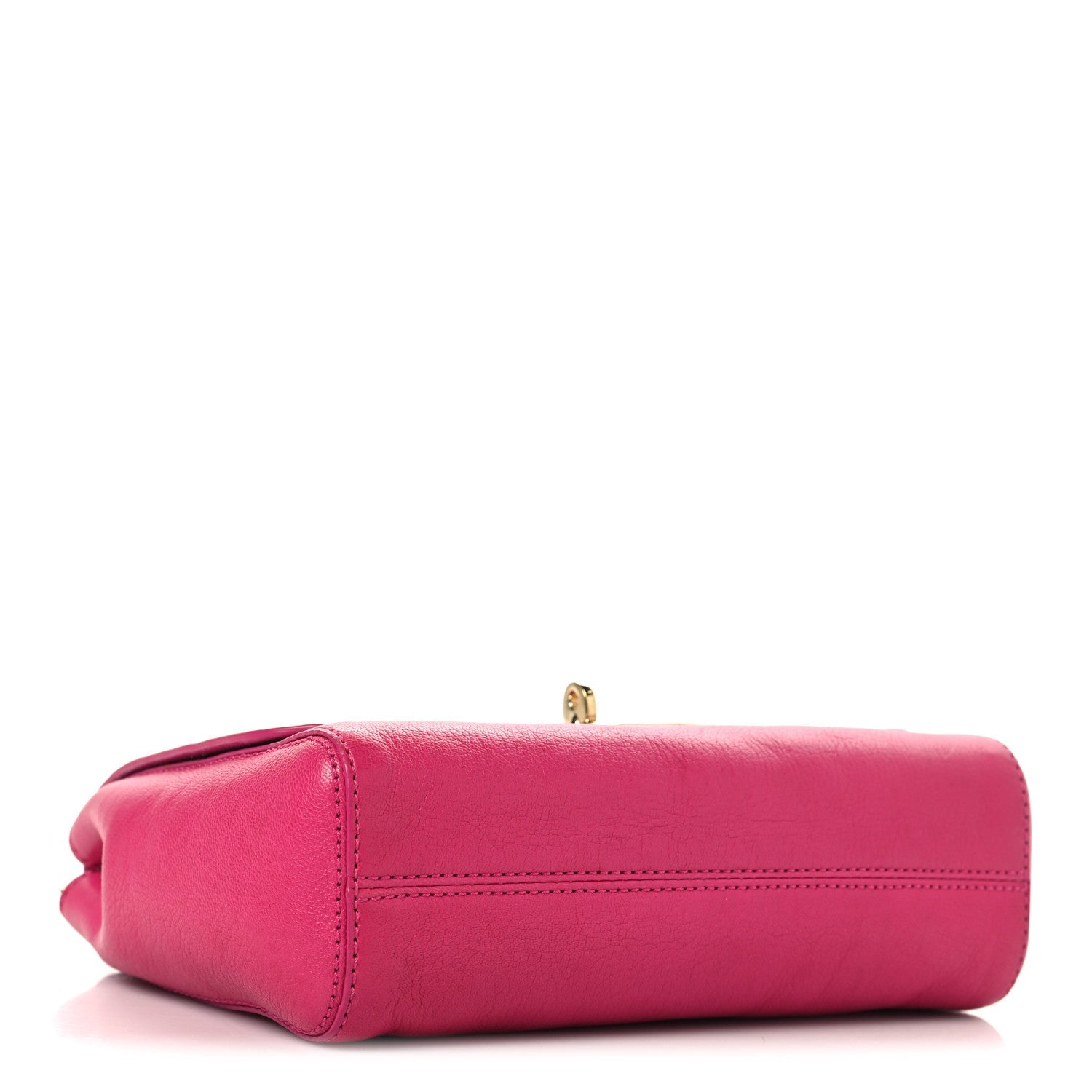Small Classic Grain Calfskin Small Lily Flap Pink