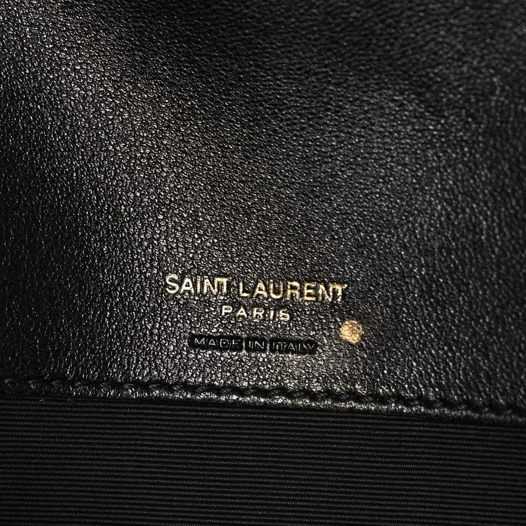 Lambskin Chevron Quilted Medium Loulou Black