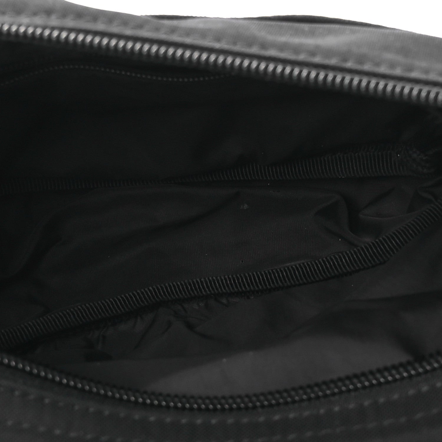 Recycled Sport Nylon Logo Embroidered Wheel Sling Bag Black White