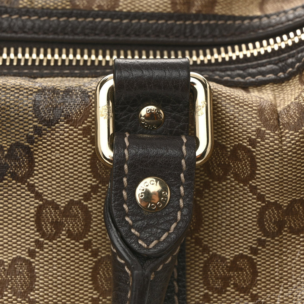Crystal Monogram Medium Joy Boston Dark Brown