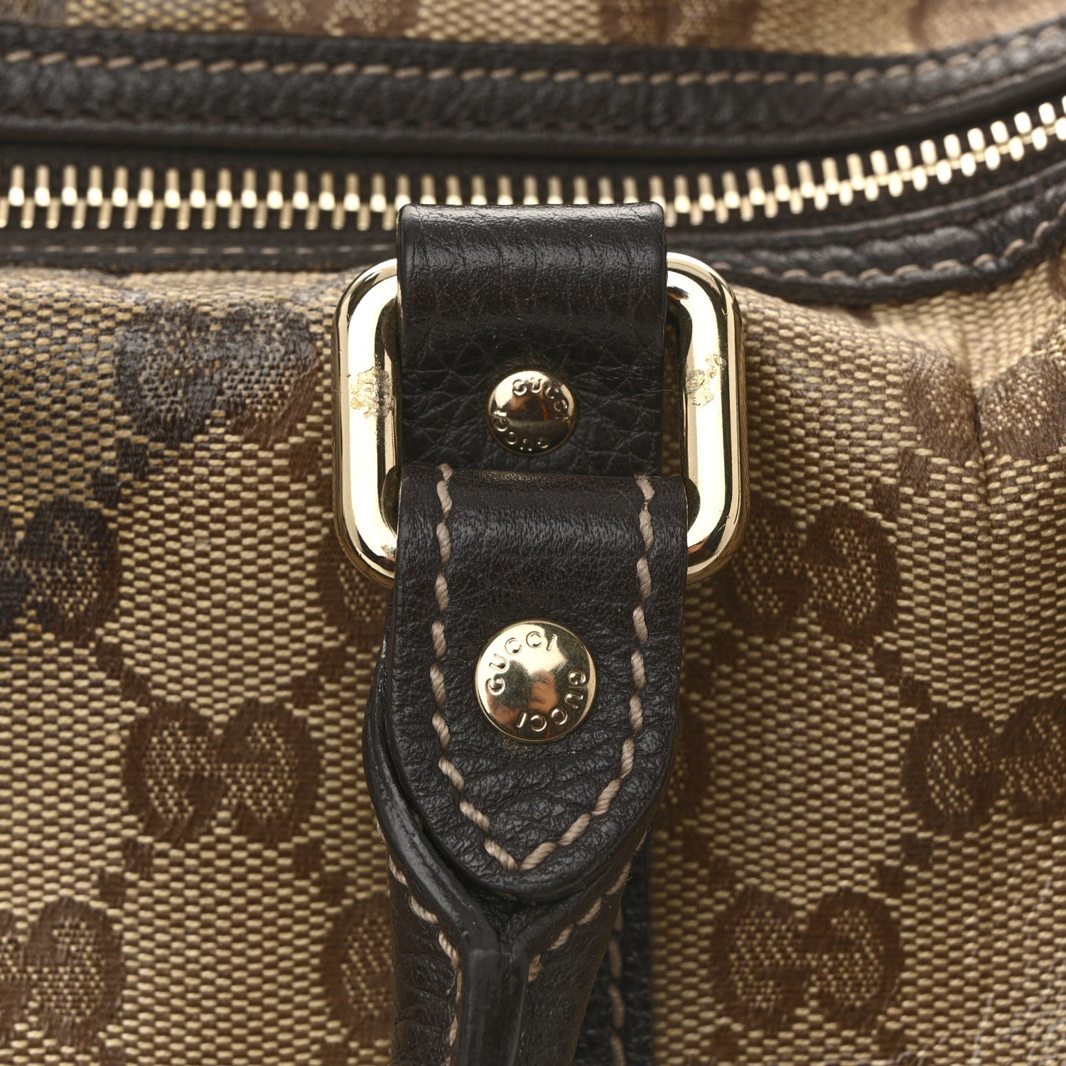 Crystal Monogram Medium Joy Boston Dark Brown