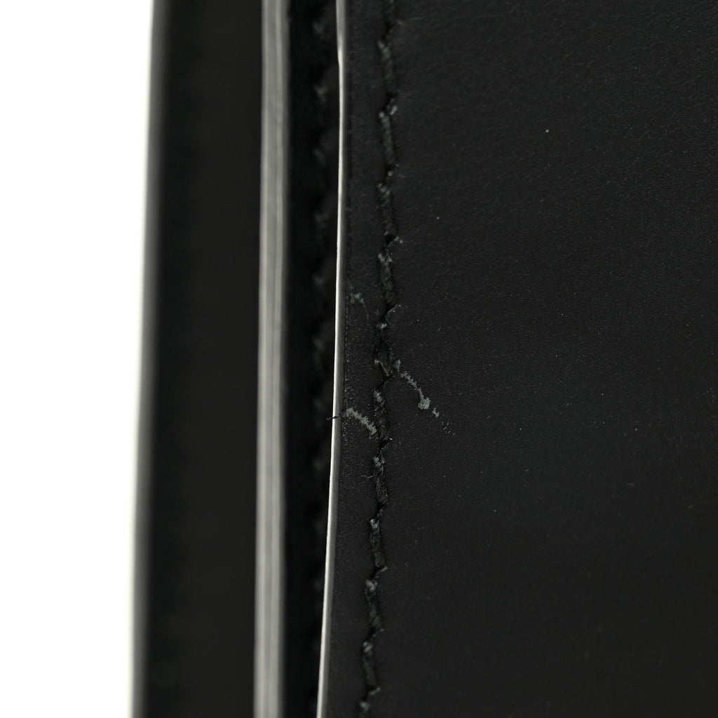 Ultra Matte Calfskin J'Adior Chain Flap Bag Black