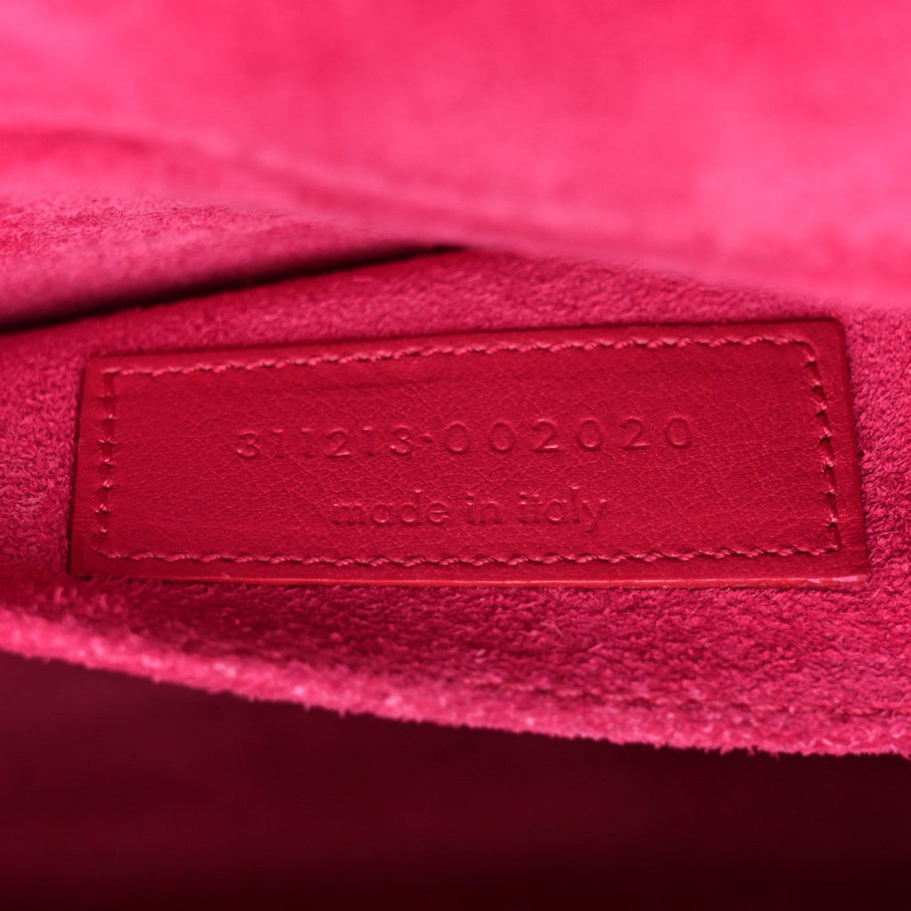 Calfskin Classic Y Ligne Clutch Fuchsia