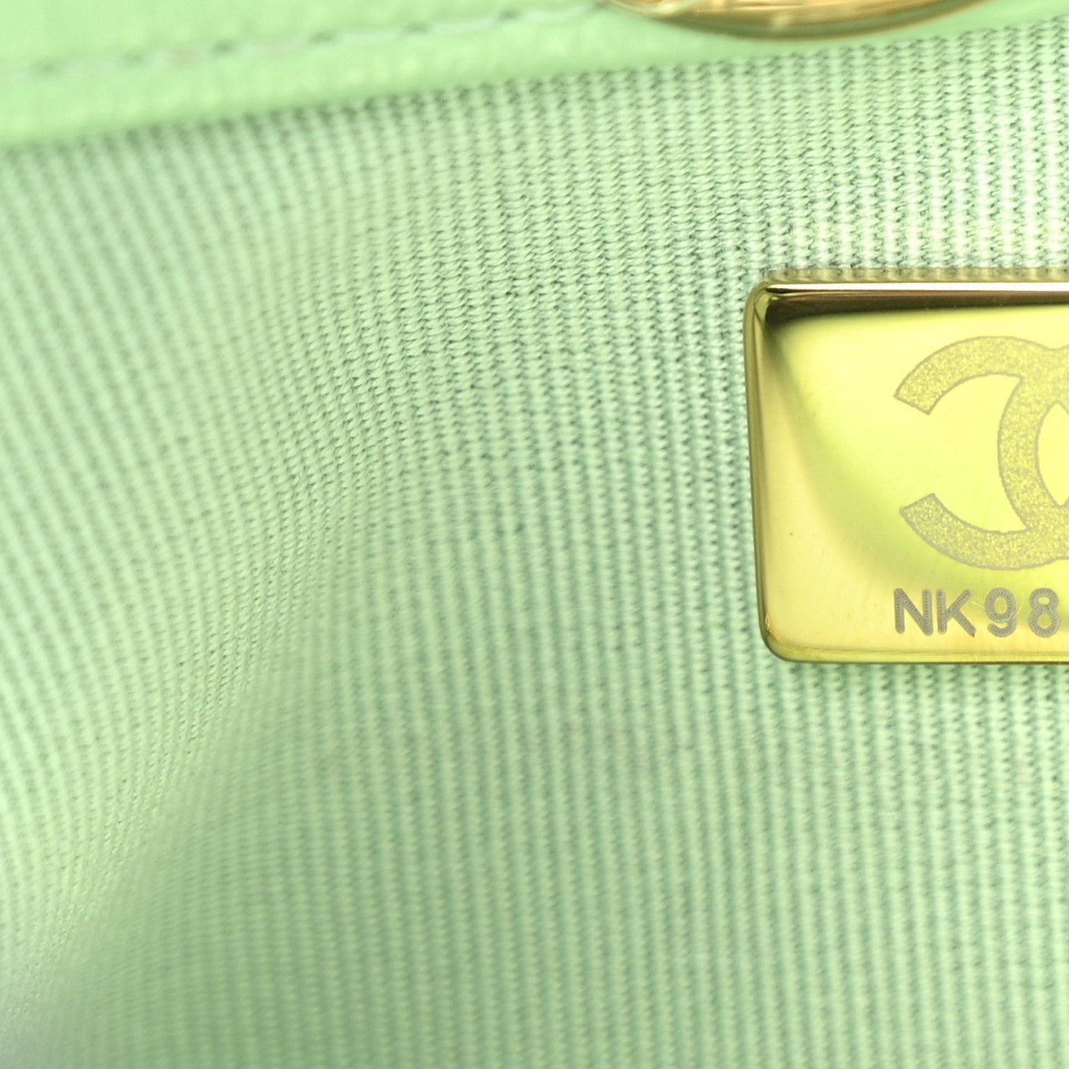 Shiny Lambskin Quilted Mini 31 Shopping Bag Light Green