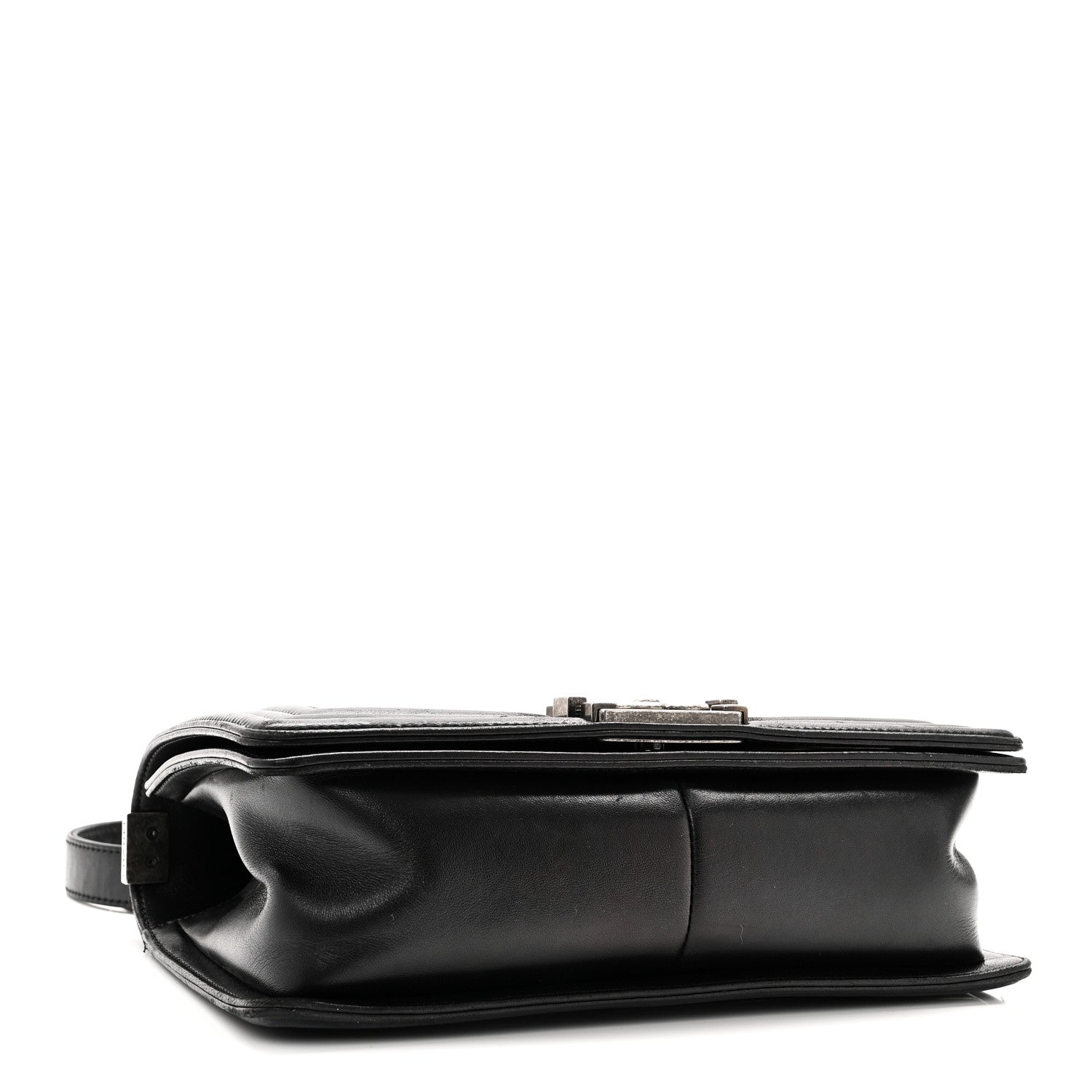 Lambskin Quilted Medium Boy Flap Black