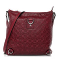 Calfskin Horsebit Embossed Abbey Messenger Red