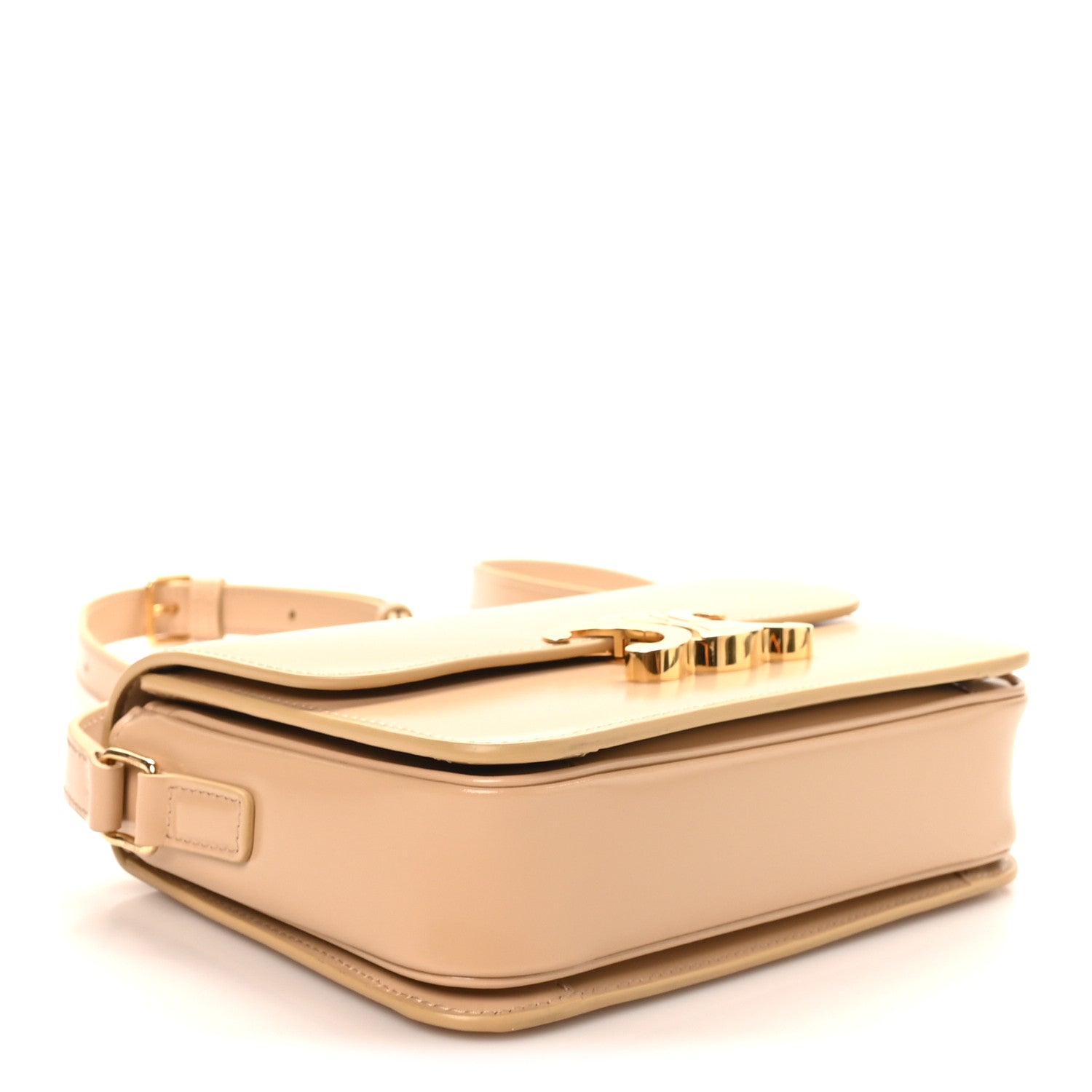 Shiny Calfskin Teen Triomphe Oat Beige
