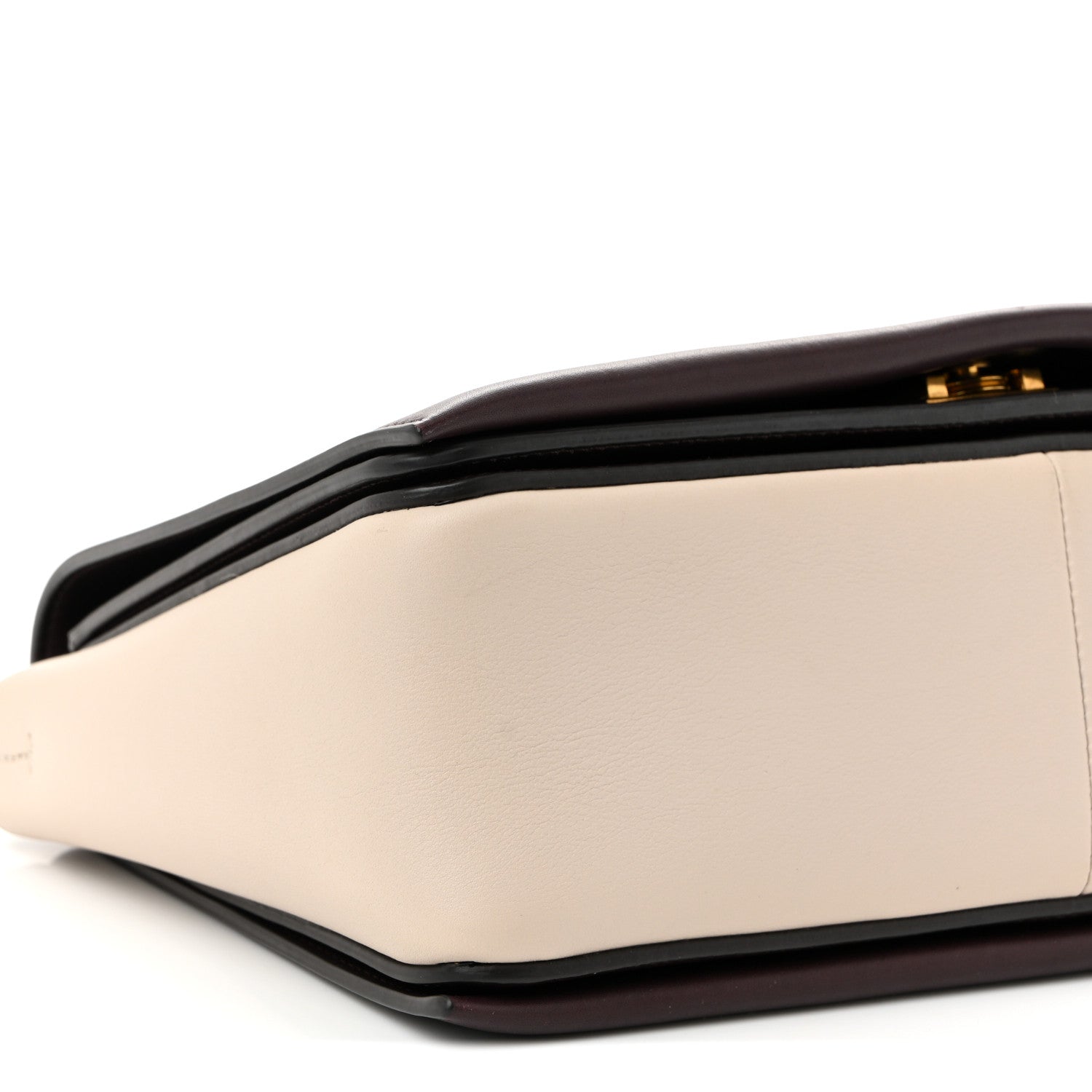 Shiny Smooth Calfskin Medium Frame Shoulder Bag Velvet Desert