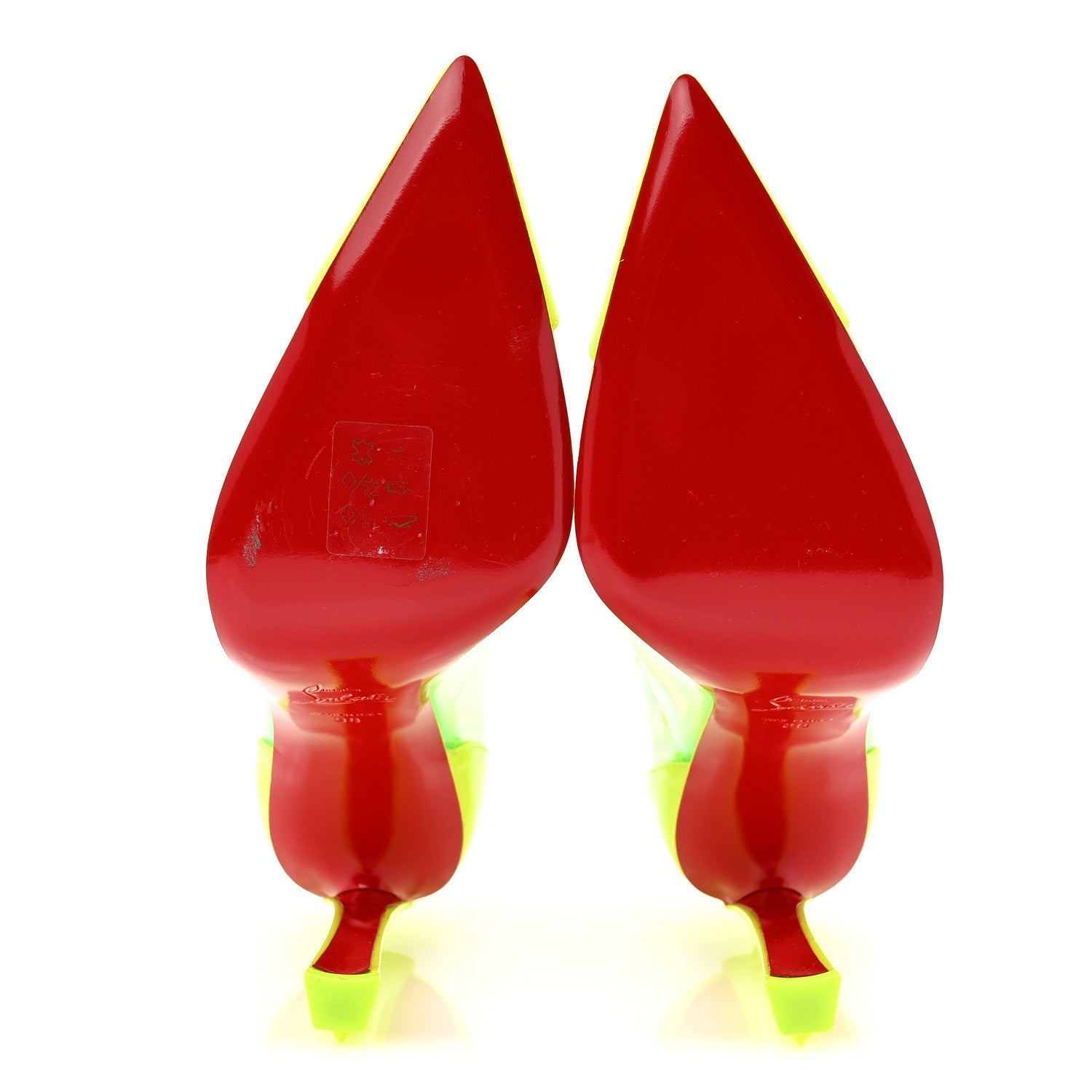 Patent Perle Debout Condorapik 100 Pumps 38 Fluo Yellow