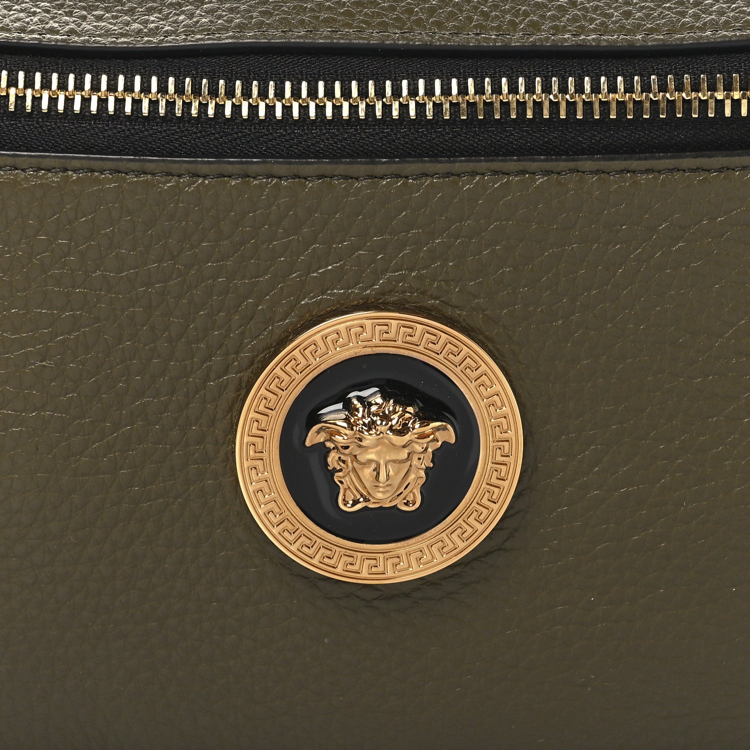 Grained Calfskin Vanitas Medea Belt Bag Khaki
