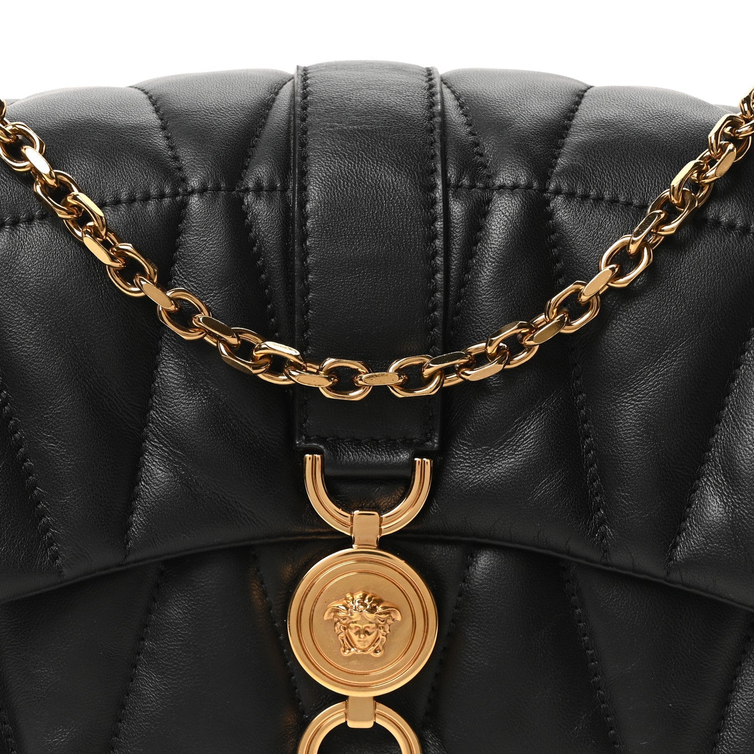 Nappa Quilted Kleio Shoulder Bag Black