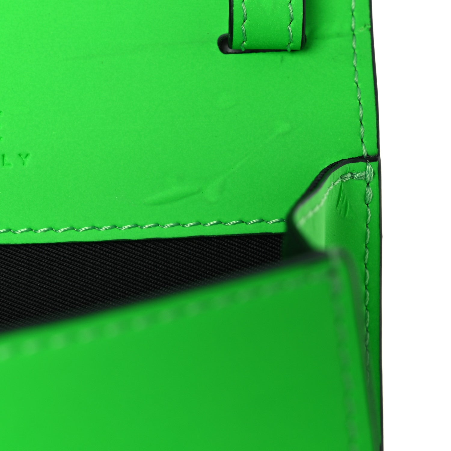 Calfskin Rubber Medusa Shoulder Bag Lime