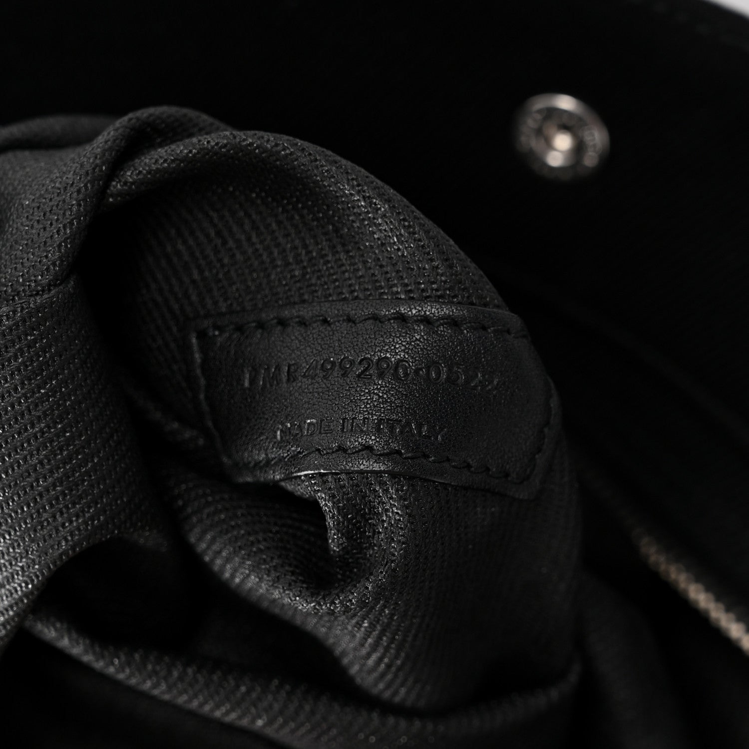 Linen Calfskin Rive Gauche Tote Black