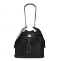 Caviar Quilted Medium Chanel 25 Handbag Black