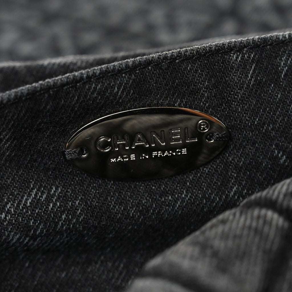 Denim Quilted Denimpression Flap Grey Black