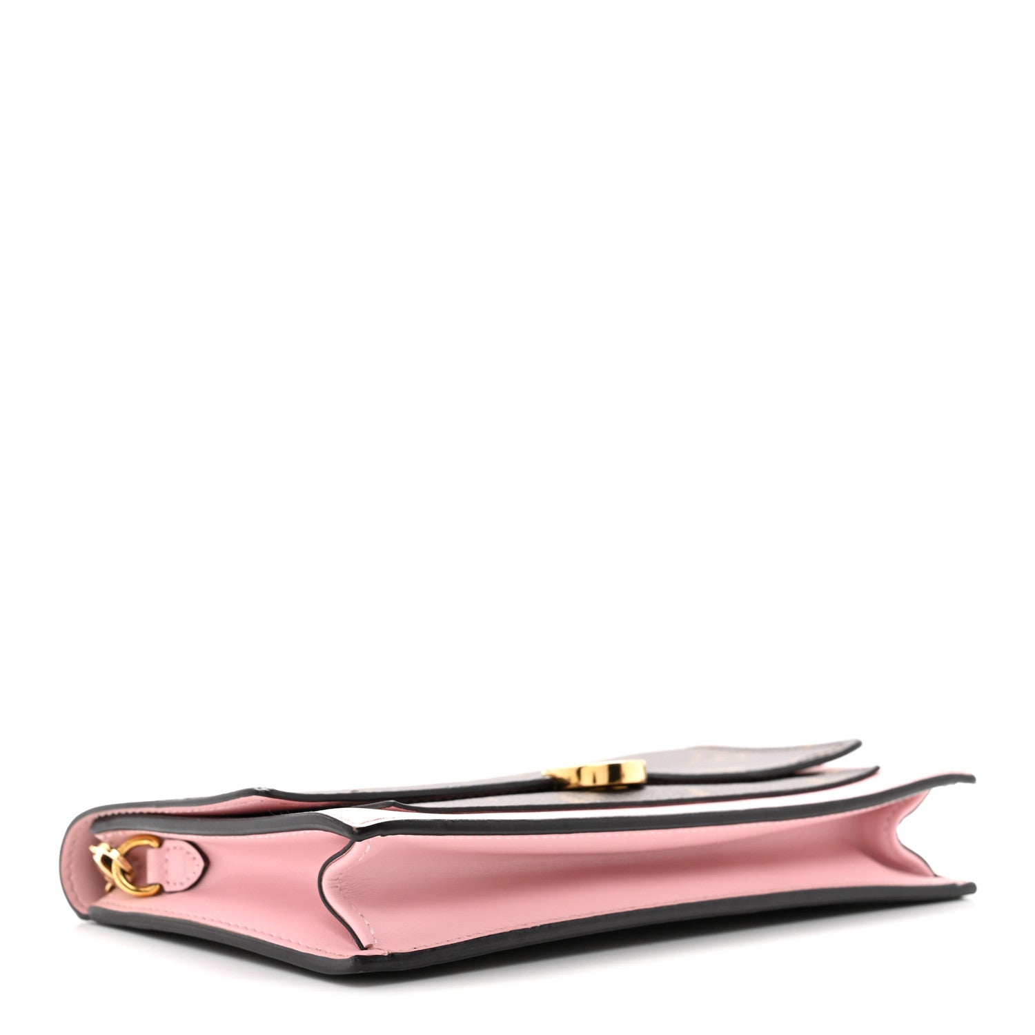 Monogram Flore Chain Wallet Rose Ballerine