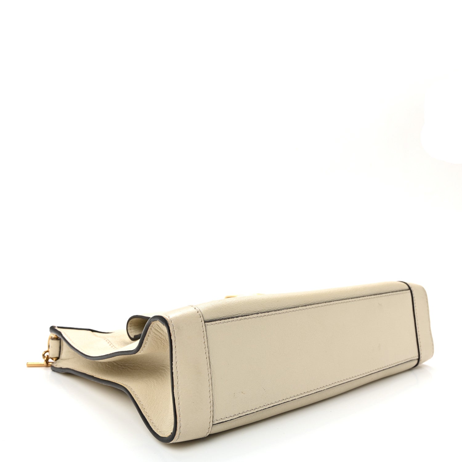 New Sakai Calfskin Lux Dahlia Chain Shoulder Bag Mystic White