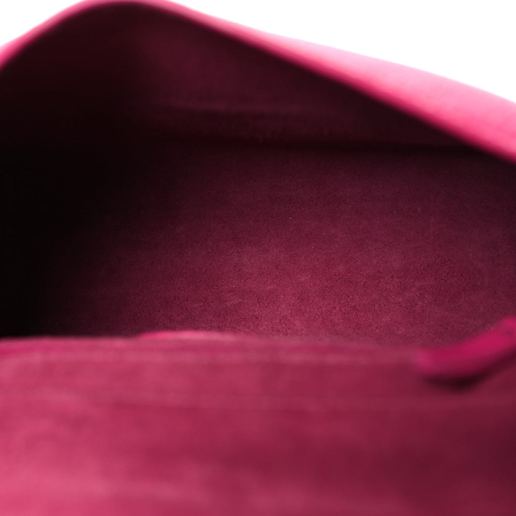 Small Classic Grain Calfskin Small Lily Flap Pink