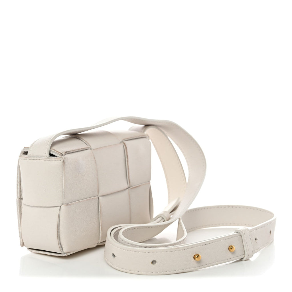 Lambskin Maxi Intreccio Candy Cassette Crossbody Bag Chalk