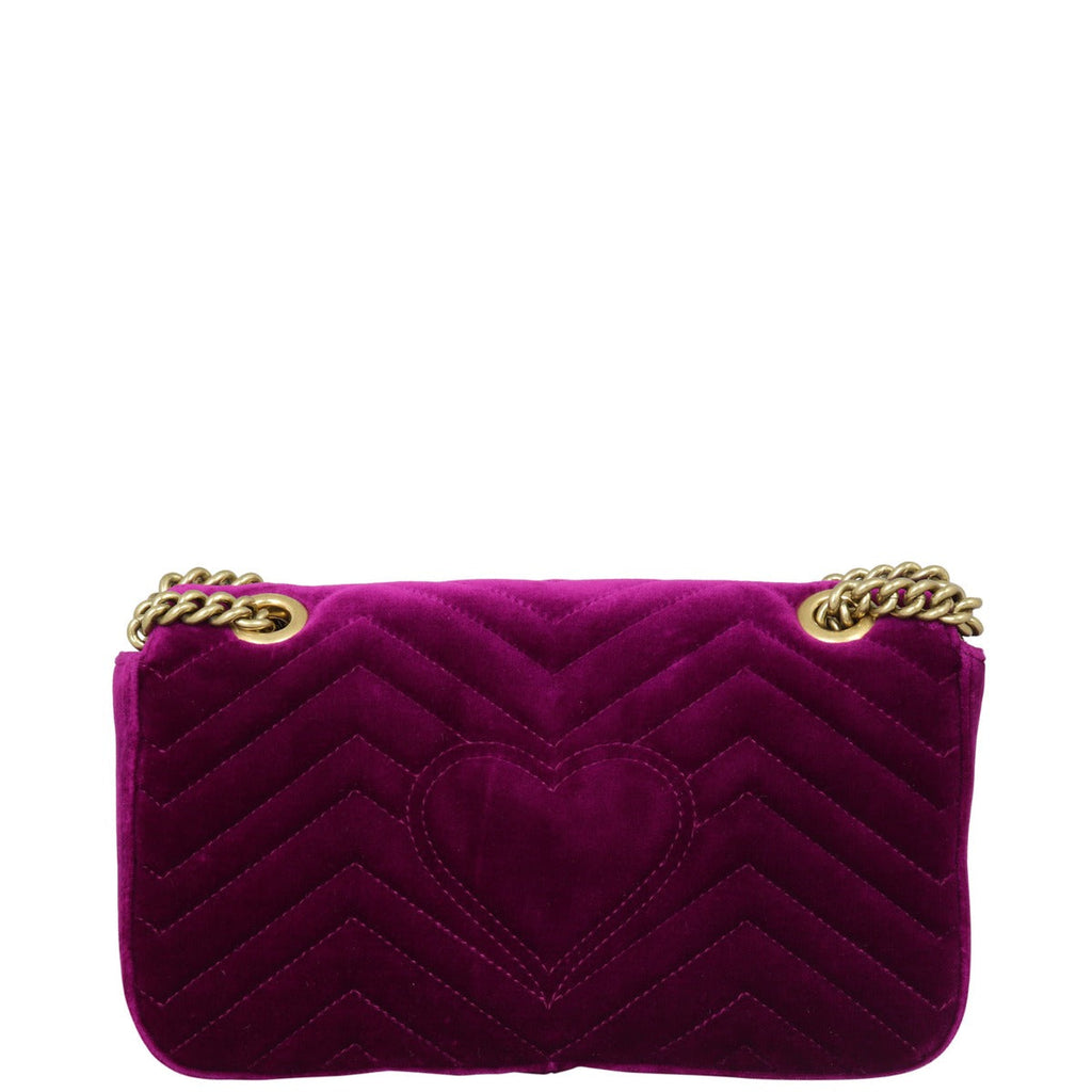Gucci GG Marmont Small Velvet Shoulder Bag