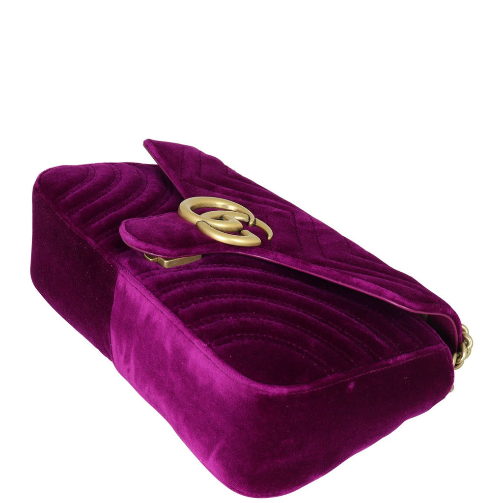 Gucci GG Marmont Small Velvet Shoulder Bag